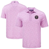 Men's Cutter & Buck Inter Miami CF Pike Eco Flora Print Recycled Polo