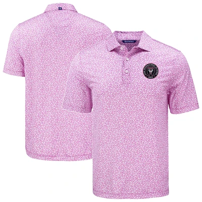 Men's Cutter & Buck Inter Miami CF Pike Eco Flora Print Recycled Polo