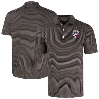 Men's Cutter & Buck FC Dallas Forge Eco Fine Line Stripe Stretch Recycled Polo