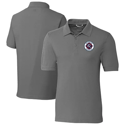 Men's Cutter & Buck New England Revolution Advantage Eco Tri-Blend Pique Polo