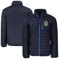 Men's Cutter & Buck Navy Nashville SC Rainier PrimaLoft Eco Insulated Puffer Full-Zip Jacket