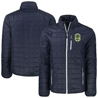 Men's Cutter & Buck Navy Nashville SC Rainier PrimaLoft Eco Insulated Puffer Full-Zip Jacket