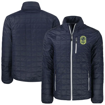 Men's Cutter & Buck Navy Nashville SC Rainier PrimaLoft Eco Insulated Puffer Full-Zip Jacket