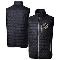 Men's Cutter & Buck Navy LA Galaxy Rainier PrimaLoft Eco Insulated Full-Zip Puffer Vest