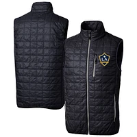 Men's Cutter & Buck Navy LA Galaxy Rainier PrimaLoft Eco Insulated Full-Zip Puffer Vest
