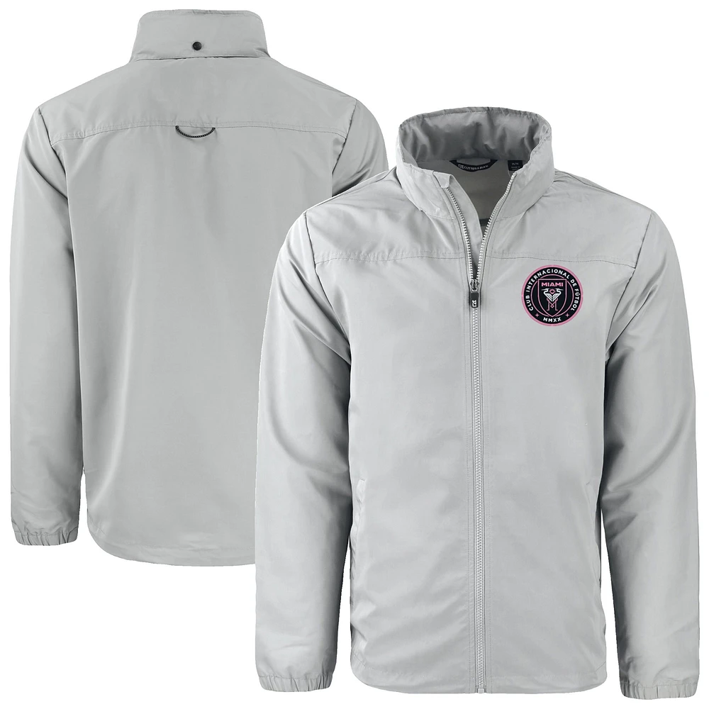 Men's Cutter & Buck Inter Miami CF Charter Eco Recycled Full-Zip Jacket
