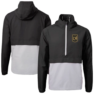 Men's Cutter & Buck  Black LAFC Charter Eco Recycled Full-Zip Anorak Jacket