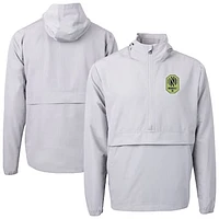 Men's Cutter & Buck  Gray Nashville SC Charter Eco Recycled Full-Zip Anorak Jacket