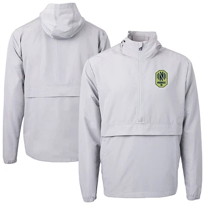 Men's Cutter & Buck  Gray Nashville SC Charter Eco Recycled Full-Zip Anorak Jacket