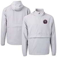 Men's Cutter & Buck  Gray Inter Miami CF Charter Eco Recycled Full-Zip Anorak Jacket