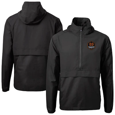 Men's Cutter & Buck  Black Houston Dynamo FC Charter Eco Recycled Full-Zip Anorak Jacket