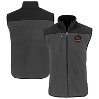 Men's Cutter & Buck Gray Houston Dynamo FC Cascade Eco Fleece Full-Zip Vest