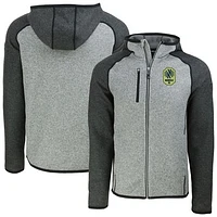 Men's Cutter & Buck  Heather Gray Nashville SC Mainsail Full-Zip Hooded Jacket