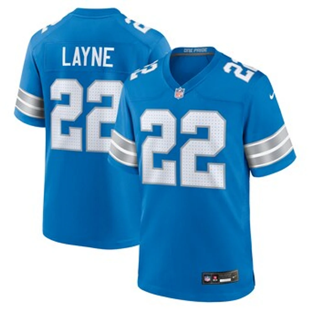 Men's Nike Bobby Layne  Blue Detroit Lions Retired Player Game Jersey