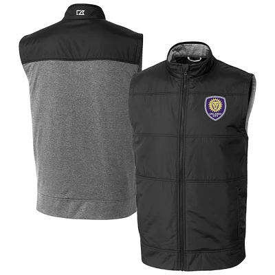 Men's Cutter & Buck Orlando City SC Stealth Hybrid Quilted Windbreaker Vest