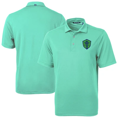 Men's Cutter & Buck  Mint Seattle Sounders FC Virtue Eco Pique Recycled Polo