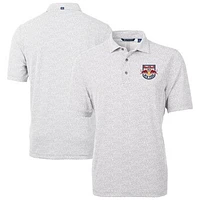 Men's Cutter & Buck  Gray New York Red Bulls Virtue Eco Pique Botanical Print Recycled Polo