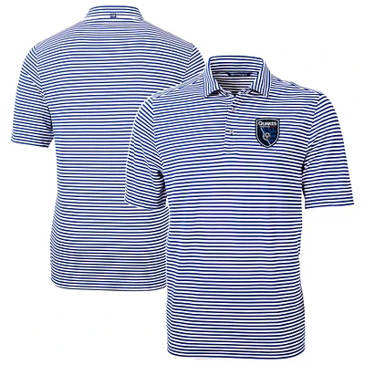 Men's Cutter & Buck San Jose Earthquakes Virtue Eco Pique Stripe Recycled Polo
