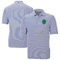 Men's Cutter & Buck Seattle Sounders FC Virtue Eco Pique Stripe Recycled Polo