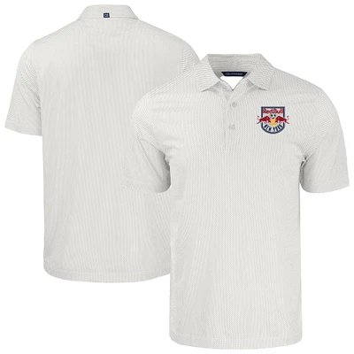 Men's Cutter & Buck  White New York Red Bulls Pike Eco Symmetry Print Stretch Recycled Polo