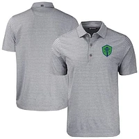 Men's Cutter & Buck Heather Seattle Sounders FC Forge Eco Stripe Stretch Recycled Polo