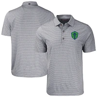 Men's Cutter & Buck Heather Seattle Sounders FC Forge Eco Stripe Stretch Recycled Polo
