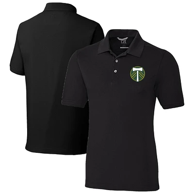Men's Cutter & Buck  Black Portland Timbers Advantage Eco Tri-Blend Pique Polo