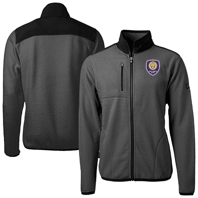 Men's Cutter & Buck  Gray Orlando City SC Cascade Eco Fleece Full-Zip Jacket