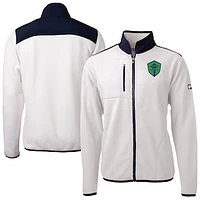 Men's Cutter & Buck Seattle Sounders FC Cascade Eco Fleece Full-Zip Jacket