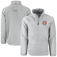 Men's Cutter & Buck  Gray New York Red Bulls Charter Eco Recycled Full-Zip Jacket