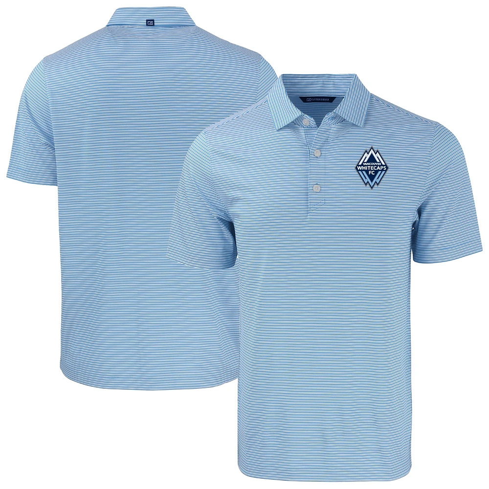Men's Cutter & Buck Vancouver Whitecaps FC Forge Eco Double Stripe Stretch Recycled Tri-Blend Polo
