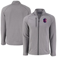 Men's Cutter & Buck  Heather Gray St. Louis City SC Peshastin Eco Fleece Recycled Raglan Full-Zip Jacket