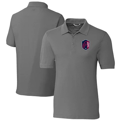 Men's Cutter & Buck  Gray St. Louis City SC Advantage Eco Tri-Blend Pique Polo