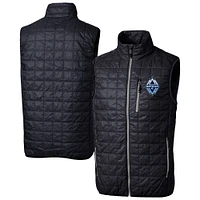 Men's Cutter & Buck Navy Vancouver Whitecaps FC Rainier PrimaLoft Eco Insulated Full Zip Puffer Vest
