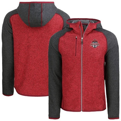 Men's Cutter & Buck Heather Toronto FC Mainsail Raglan Full-Zip Hooded Jacket