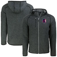 Men's Cutter & Buck  Heather Charcoal St. Louis City SC Mainsail Raglan Full-Zip Hooded Jacket