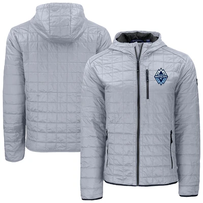 Men's Cutter & Buck  Gray Vancouver Whitecaps FC Rainier Primaloft Eco Full-Zip Hooded Jacket