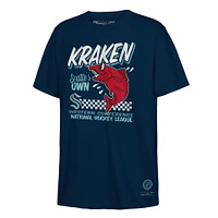 Youth Mitchell & Ness Deep Sea Blue Seattle Kraken Concession Stand T-Shirt