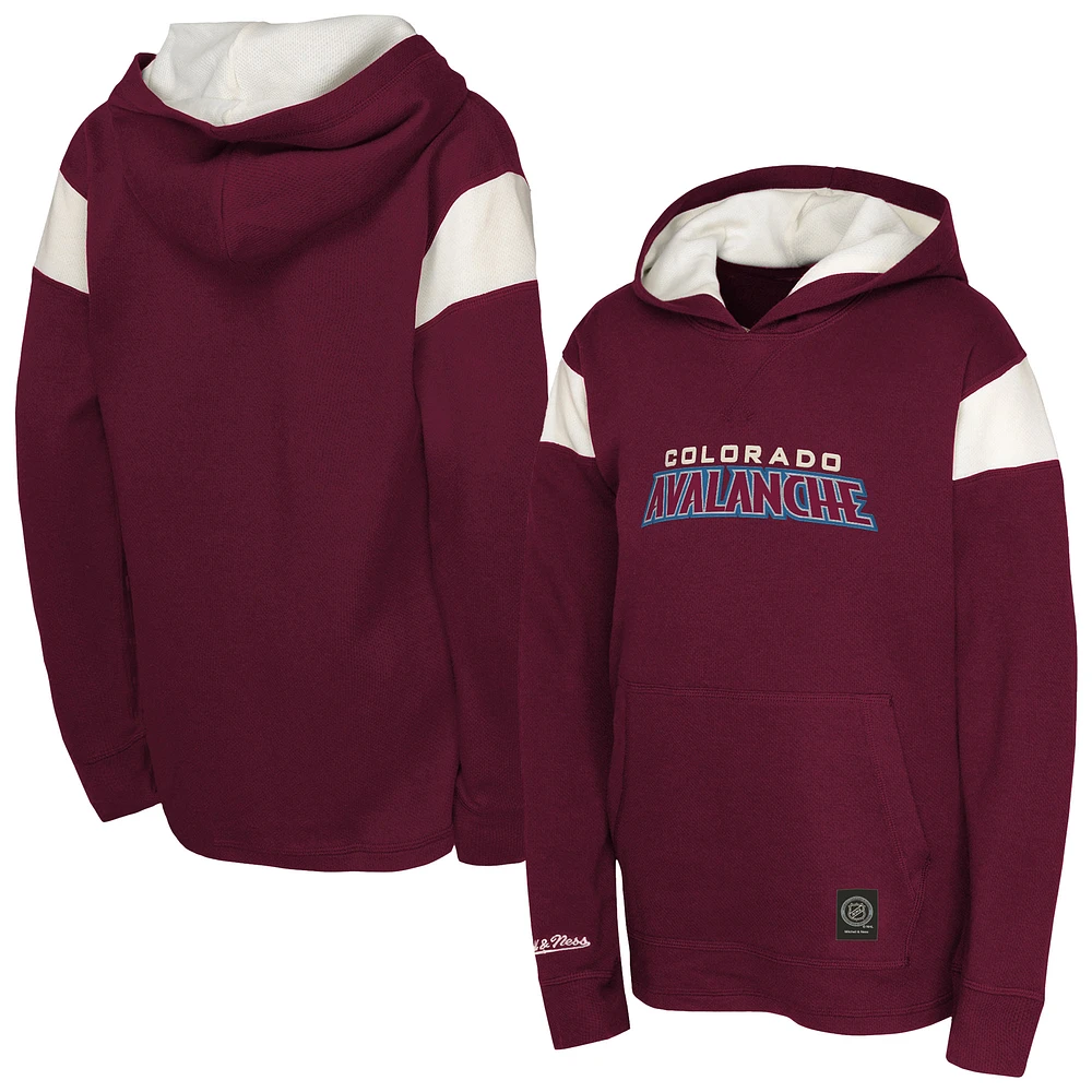 Youth Burgundy Colorado Avalanche Thermal Lightweight Pullover Hoodie