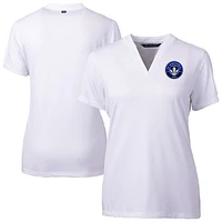 Women's Cutter & Buck  White CF Montreal Forge Heather Stretch Blade Top