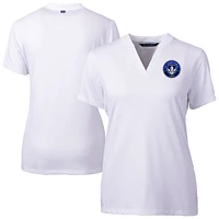 Women's Cutter & Buck  White CF Montreal Forge Heather Stretch Blade Top