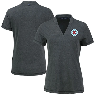 Women's Cutter & Buck Heather Chicago Fire Forge Stretch Blade Top