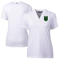 Women's Cutter & Buck  White Austin FC Forge Heather Stretch Blade Top