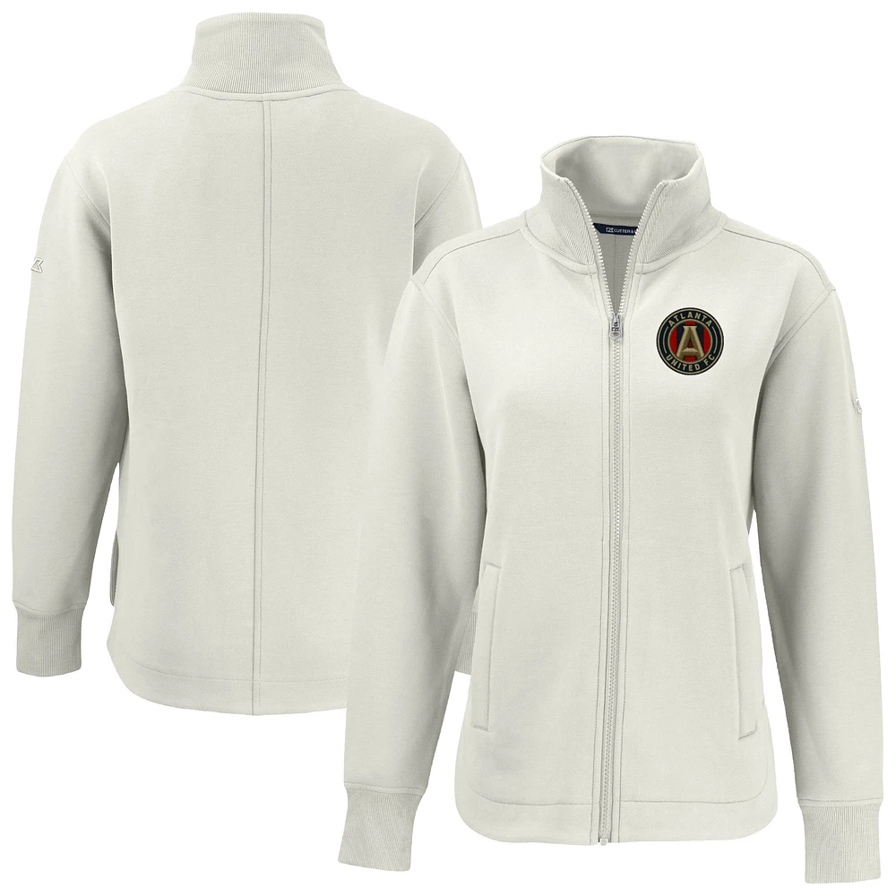 Women's Cutter & Buck Tan Atlanta United FC Roam Eco Full-Zip Recycled Jacket