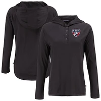 Women's Cutter & Buck FC Dallas Coastline Epic Comfort Eco Recycled Quarter-Snap Raglan Hoodie Top