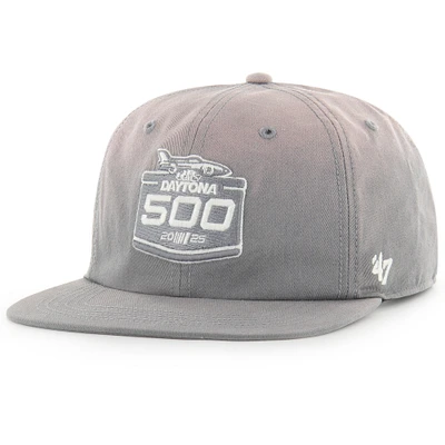 Men's '47 Gray 2025 Daytona 500 Sebasco Captain Snapback Hat