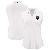 Women's Cutter & Buck  White D.C. United Forge Eco Stretch Recycled Sleeveless Polo