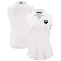 Women's Cutter & Buck  White D.C. United Forge Eco Stretch Recycled Sleeveless Polo