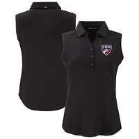 Women's Cutter & Buck  Black FC Dallas Forge Eco Stretch Recycled Sleeveless Polo