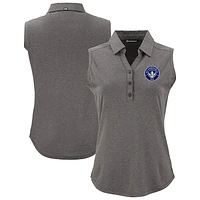 Women's Cutter & Buck  Heather Black CF Montreal Forge Eco Stretch Recycled Sleeveless Polo